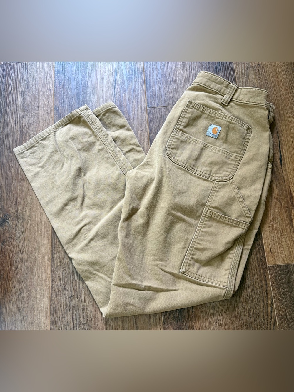 Carhartt Womens Loose Fit Canvas Work Pant 8 regular Brown Rugged Flex Utility